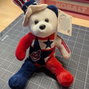 Cleveland Indians Patriotic Plush Bear